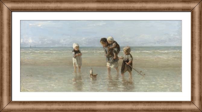 Картины в рамке, багете Children of the sea (Joseph Israels)