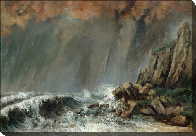 Картины на холсте Seascape: a tornado (Gustave Courbet)