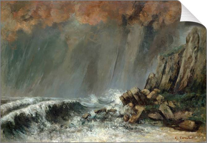 Paintings on canvas Seascape: a tornado (Gustave Courbet)