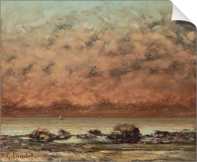 Купить и печать на заказ Картины на холсте Черные скалы в Трувиле