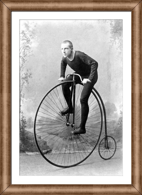 Купить и печать на заказ Картины в рамке, багете Ретро велосипед