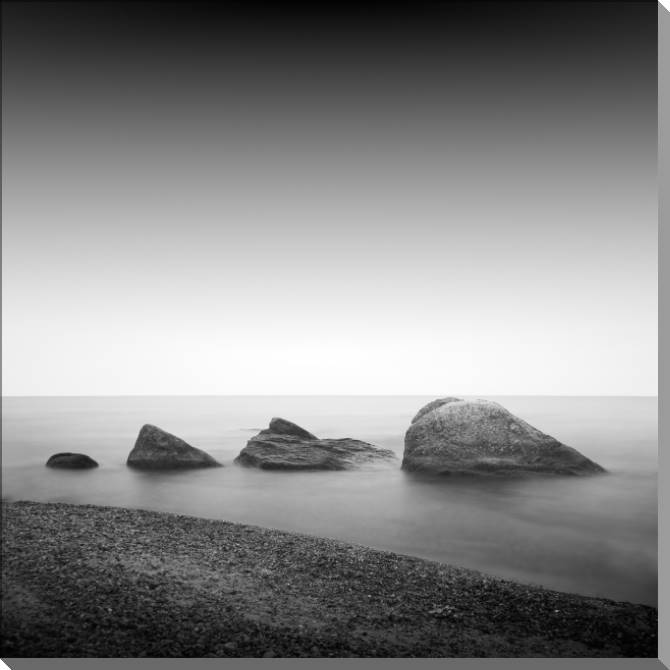 Купить и печать на заказ Картины на пластике, пеноркартоне Фото морской пейзаж с камнями