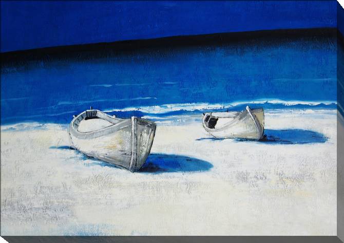Картины на холсте Boats and blue sea