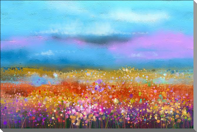 Купить и печать на заказ Картины на пластике, пеноркартоне Красочный луг