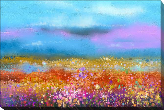 Paintings on canvas Colorful meadow
