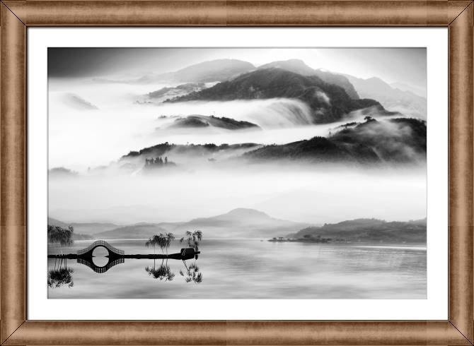 Купить и печать на заказ Картины в рамке, багете Фото китайский пейзаж