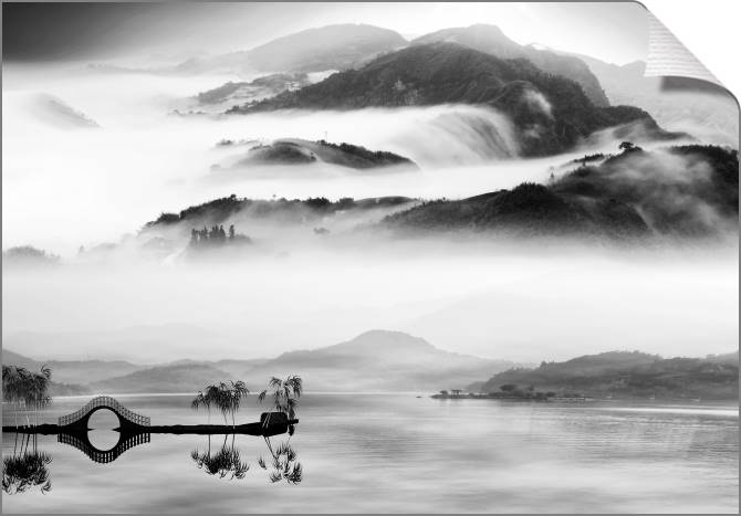 Купить и печать на заказ Картины на холсте Фото китайский пейзаж