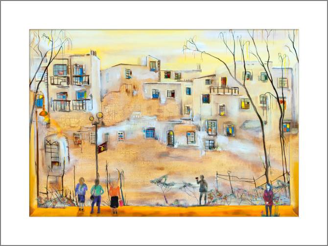 Купить и печать на заказ Картины, фото с паспарту Экскурсия в неизвестный город