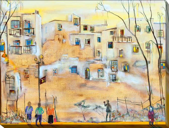 Paintings on canvas Excursion to unknown city