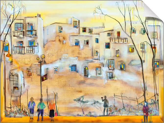 Paintings on canvas Excursion to unknown city