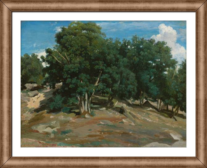 Купить и печать на заказ Картины в рамке, багете Фонтебло: Дубы на Бас-Бре