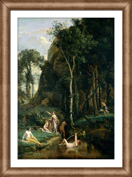 Купить и печать на заказ Картины в рамке, багете Диана и Актеон