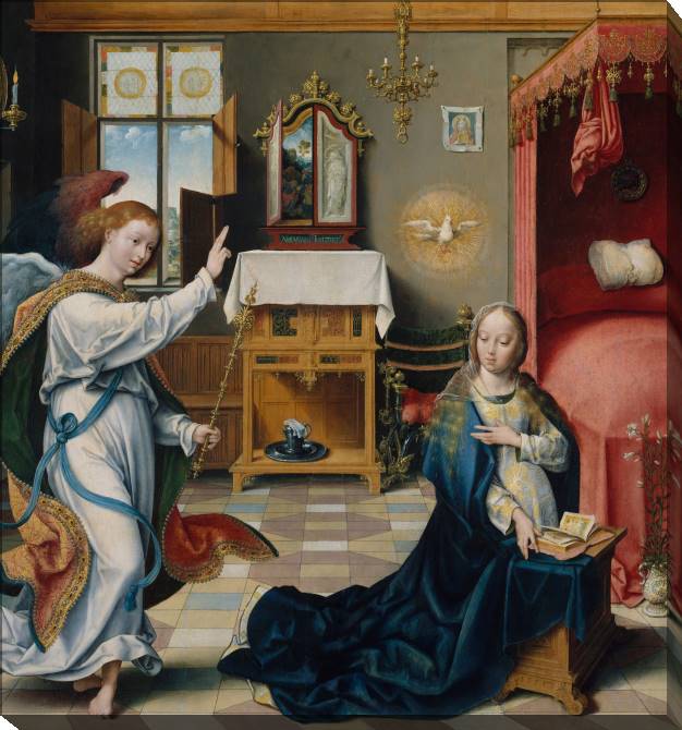 Картины на холсте The Annunciation (Joos van Cleve)