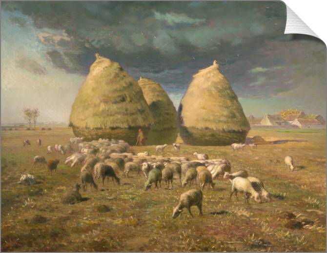 Купить и печать на заказ Картины на холсте Стога сена: осень