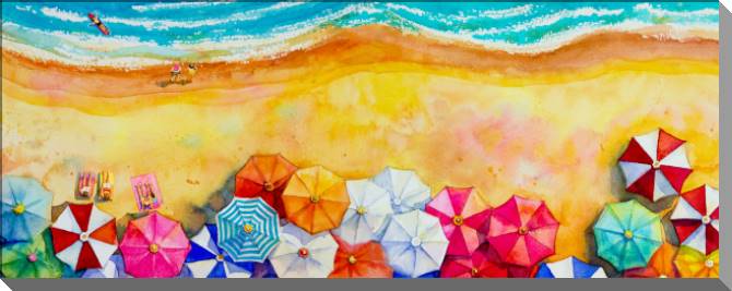 Купить и печать на заказ Картины на пластике, пеноркартоне Пляжные зонтики