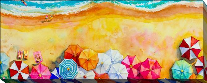 Paintings on canvas Beach umbrellas