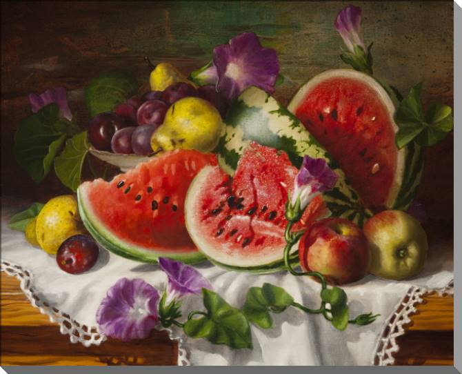 Купить и печать на заказ Картины на пластике, пеноркартоне Натюрморт с арбузом