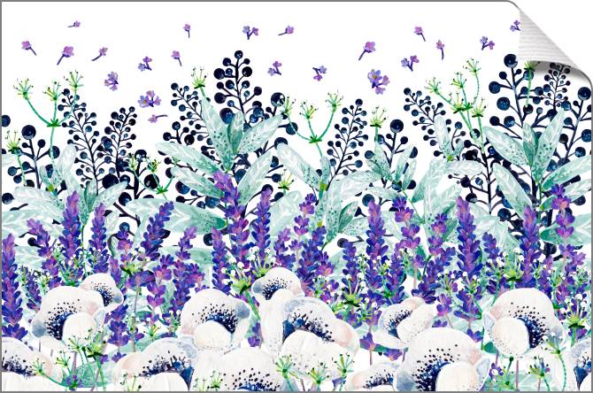 Paintings on canvas Anemones, peppermint and lavender