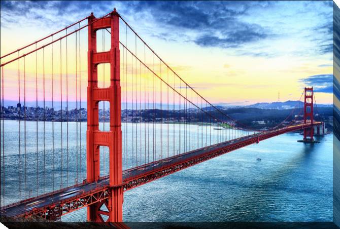 Картины на холсте The famous Golden Gate bridge, San Francisco