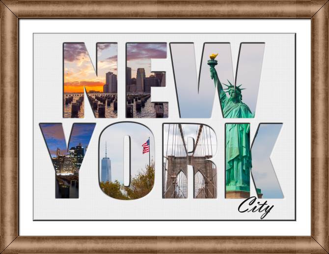 Купить и печать на заказ Картины в рамке, багете New York