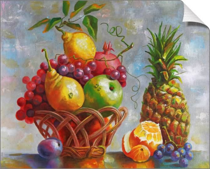 Купить и печать на заказ Картины на холсте Натюрморт с ананасом