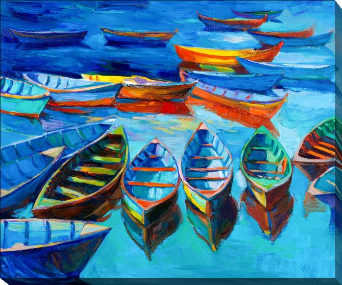 Купить и печать на заказ Картины Живописные лодки