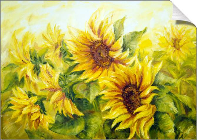 Paintings on canvas Bright sunflowers