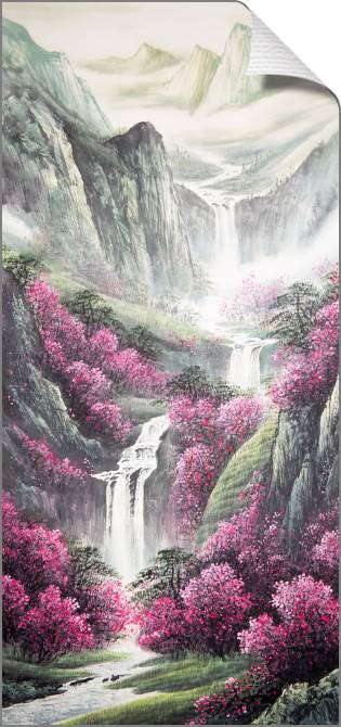 Картины на холсте Chinese landscape with a waterfall