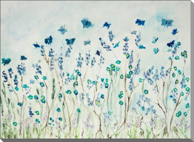 Купить и печать на заказ Картины на пластике, пеноркартоне Нежные акварельные цветы и бабочки