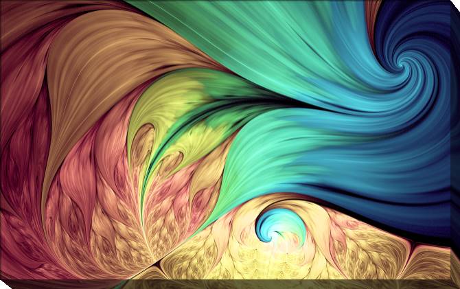 Картины на холсте Colorful wave abstraction