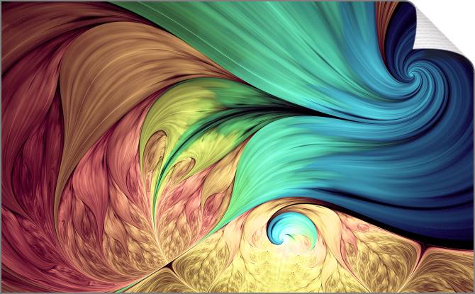 Купить и печать на заказ Картины на холсте Разноцветные волны абстракция