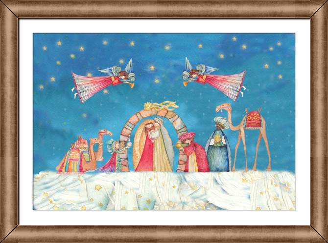 Купить и печать на заказ Картины в рамке, багете Рождество иллюстрация