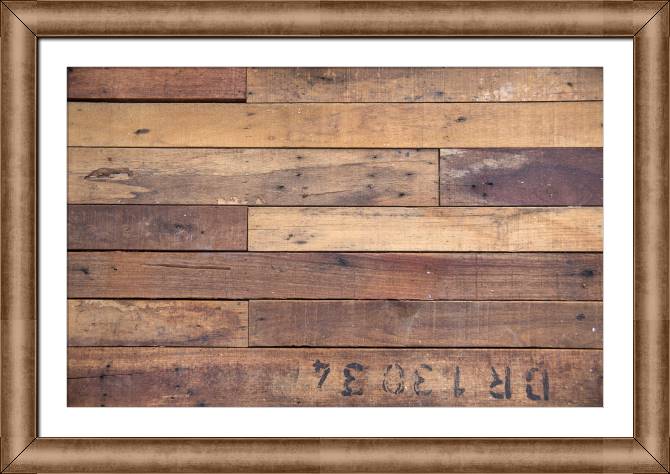 Купить и печать на заказ Картины в рамке, багете Досчатая текстура