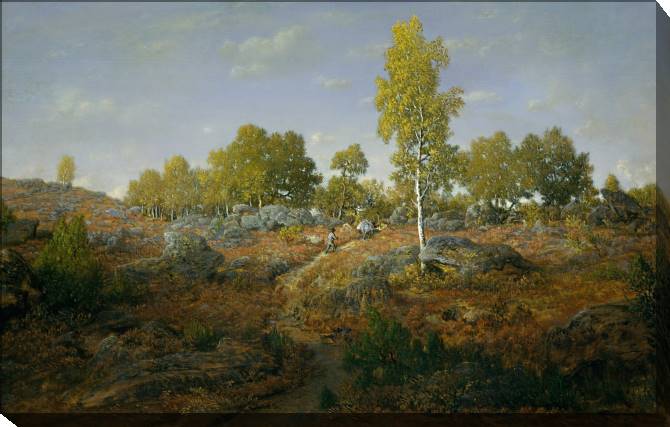 Paintings on canvas Path among the rocks (théodore Rousseau)