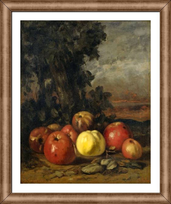 Купить и печать на заказ Картины в рамке, багете Натюрморт с яблоками