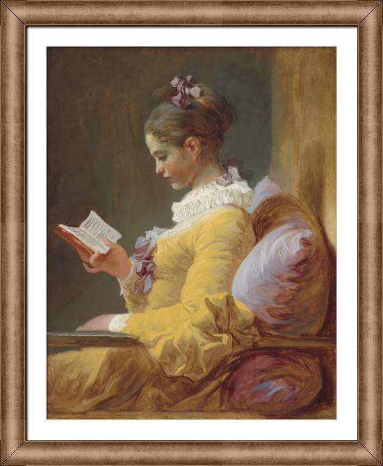 Купить и печать на заказ Картины в рамке, багете Молодая читательница