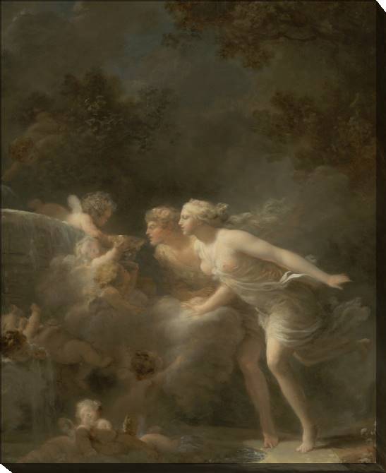 Картины на холсте The source of love (Jean-honoré Fragonard)