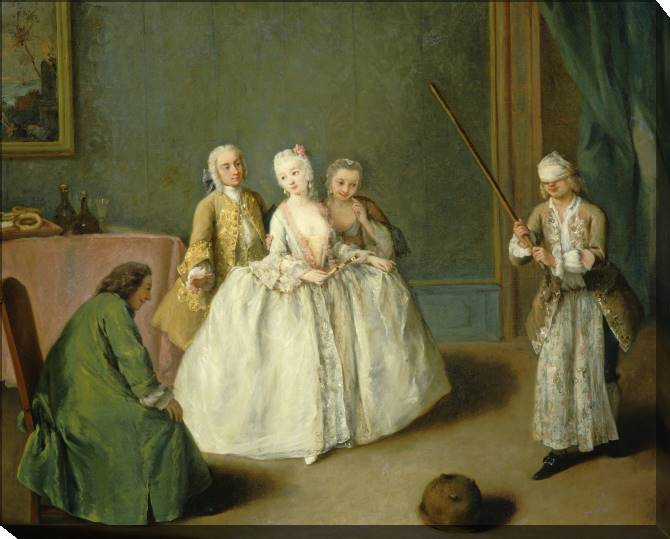 Paintings on canvas The game is in a pot (Pietro Longhi)