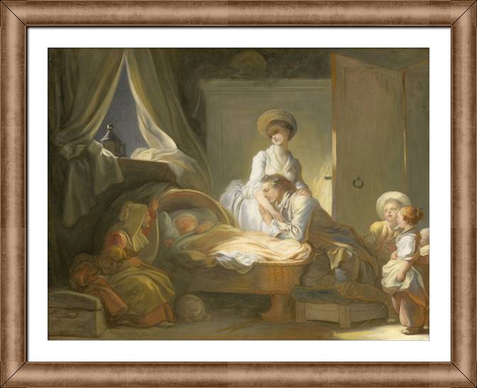 Картины в рамке, багете Visit the children's room (Jean-honoré Fragonard)