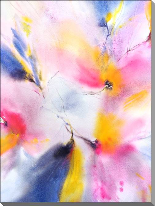 Купить и печать на заказ Картины на пластике, пеноркартоне Акварельный цветочный фон