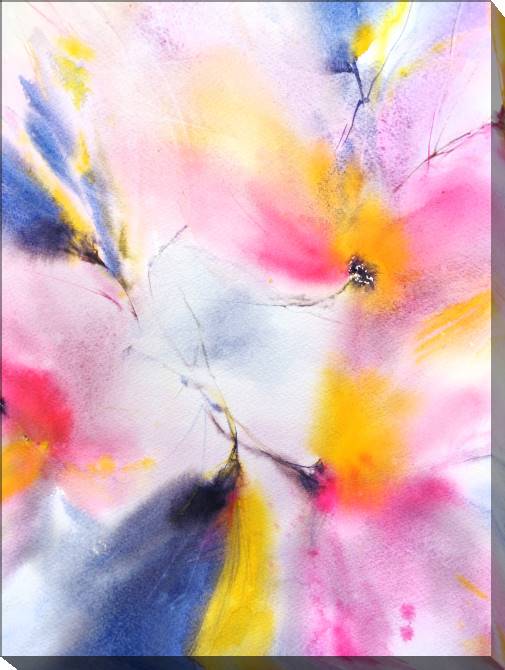 Купить и печать на заказ Картины на холсте Акварельный цветочный фон