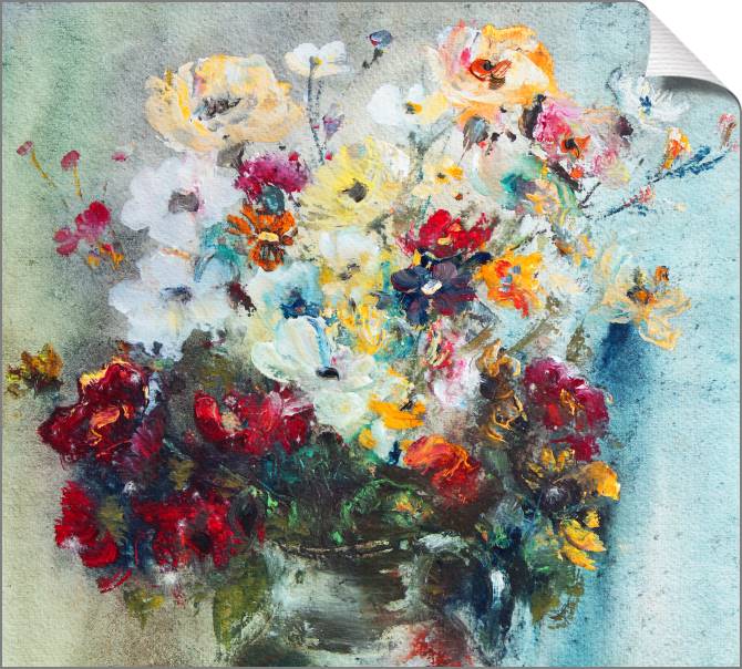 Купить и печать на заказ Картины на холсте Живописный букет в кувшине