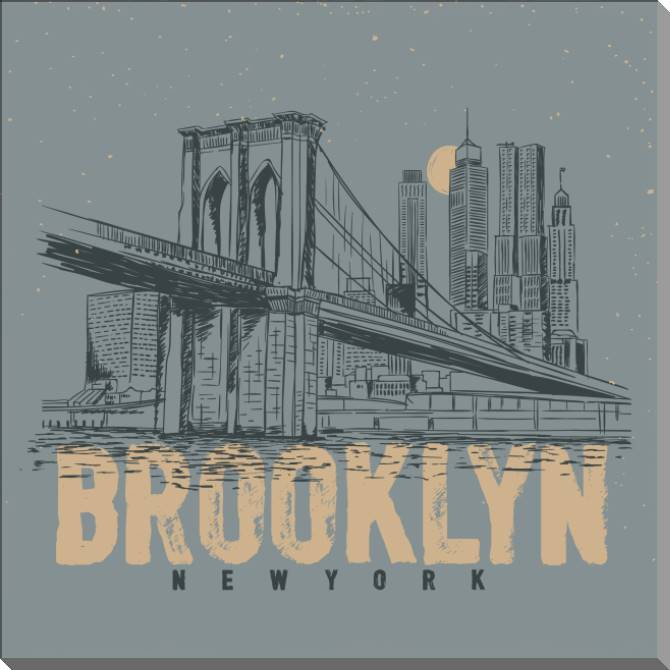 Купить и печать на заказ Картины на пластике, пеноркартоне Бруклин