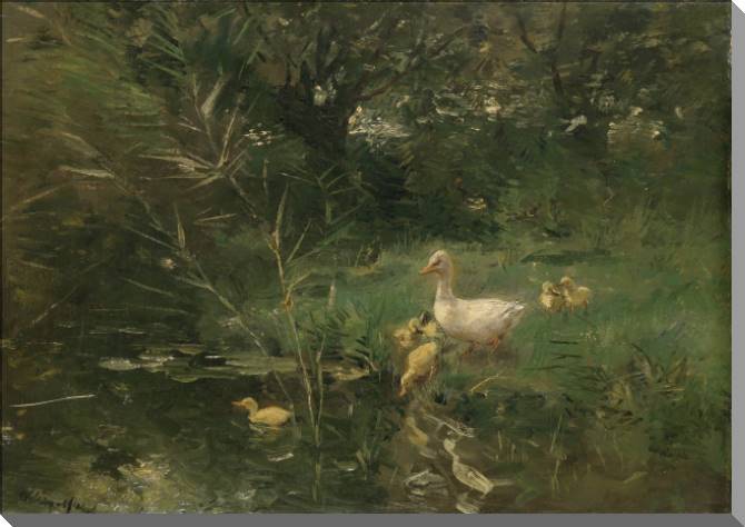 Купить и печать на заказ Картины на пластике, пеноркартоне Утята