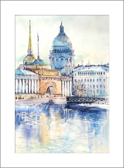 Paintings, photos from Passepartout The landscape of the city of St. Petersburg