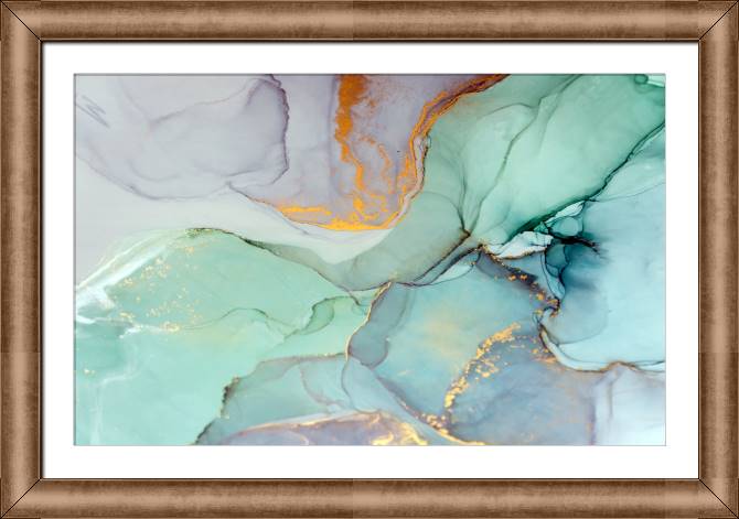 Купить и печать на заказ Картины в рамке, багете Прозрачные чернила с золотом