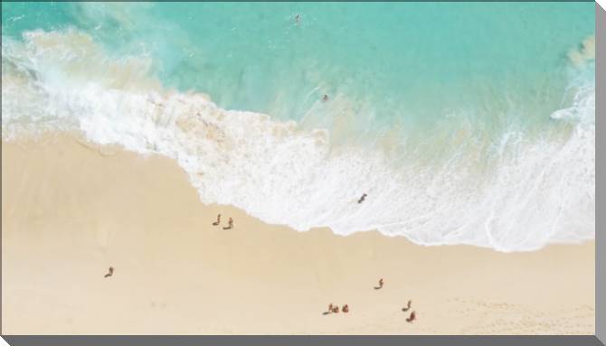 Купить и печать на заказ Картины на пластике, пеноркартоне Лазурный пляж вид сверху