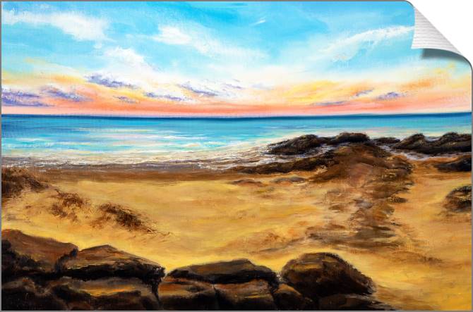 Купить и печать на заказ Картины на холсте Океанский пляж на закате