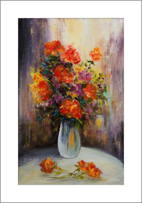 Paintings, photos from Passepartout The painting bouquet in a vase