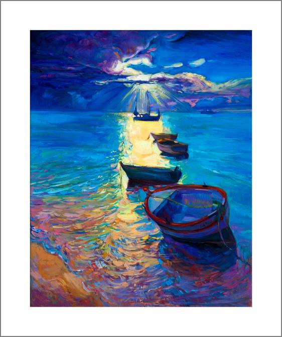 Paintings, photos from Passepartout Boats on the sea in a calm day